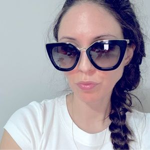 Prada “Catwalk” Oversized Cat Eye Sunglasses